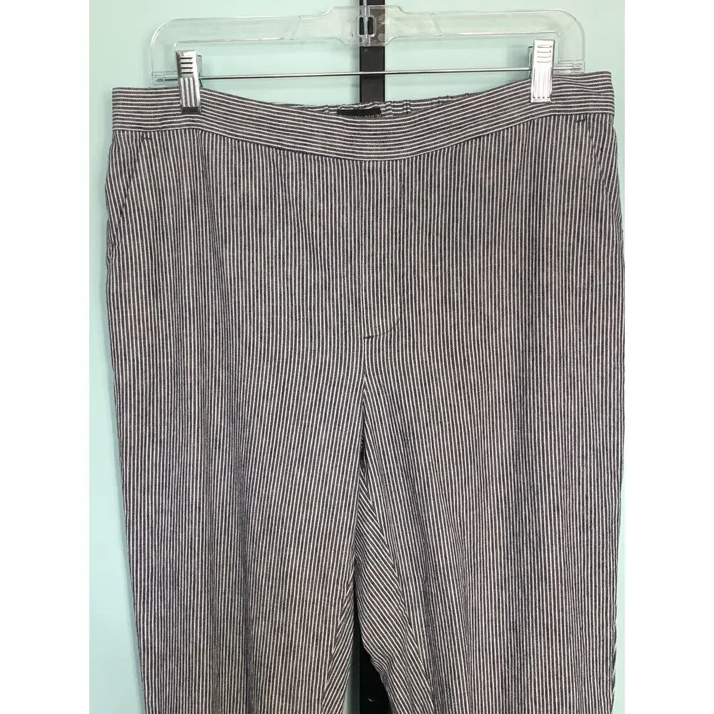 Banana Republic Factory Hayden Linen Blend Stripe Pants Size 10